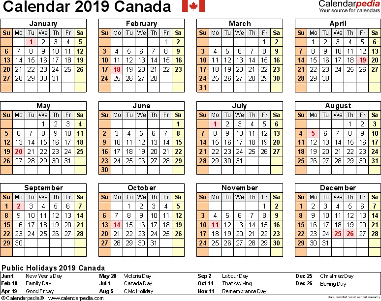 2019 calendar canada 2 1469