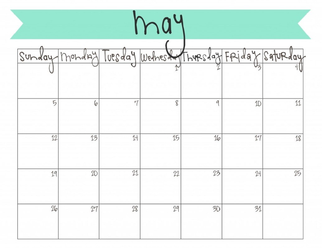 free template for childrens may calendar