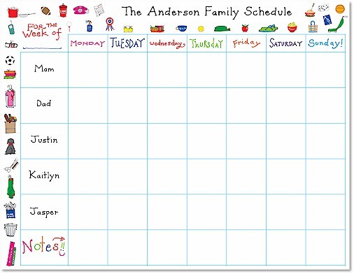 Free Printable Family Calendar New 366 Printable Family Weekly Schedule