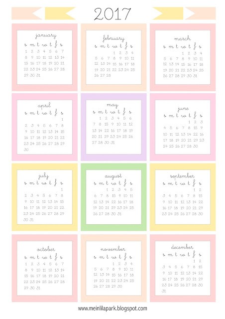Mini Printable Calendar Free Printable 2017 Mini Calendar Cards Bullet Journal