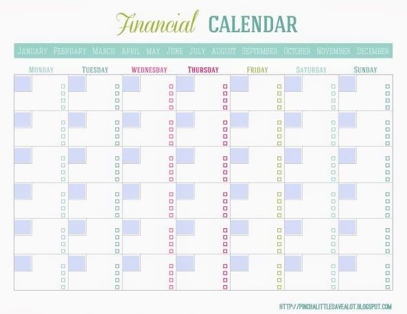Printable Calendar for Bills Blank Monthly Bill Paying Calendar Keep Track Of All Your
