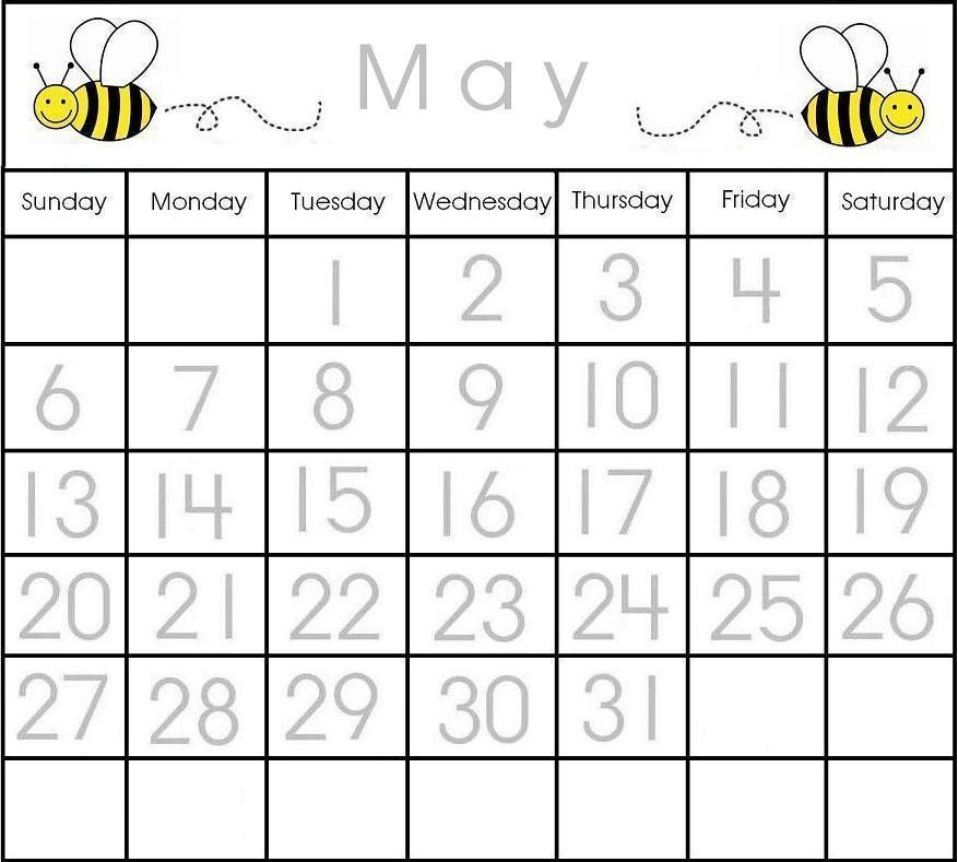 Printable Calendar Kindergarten Free 14 Sample Calendar Templates For