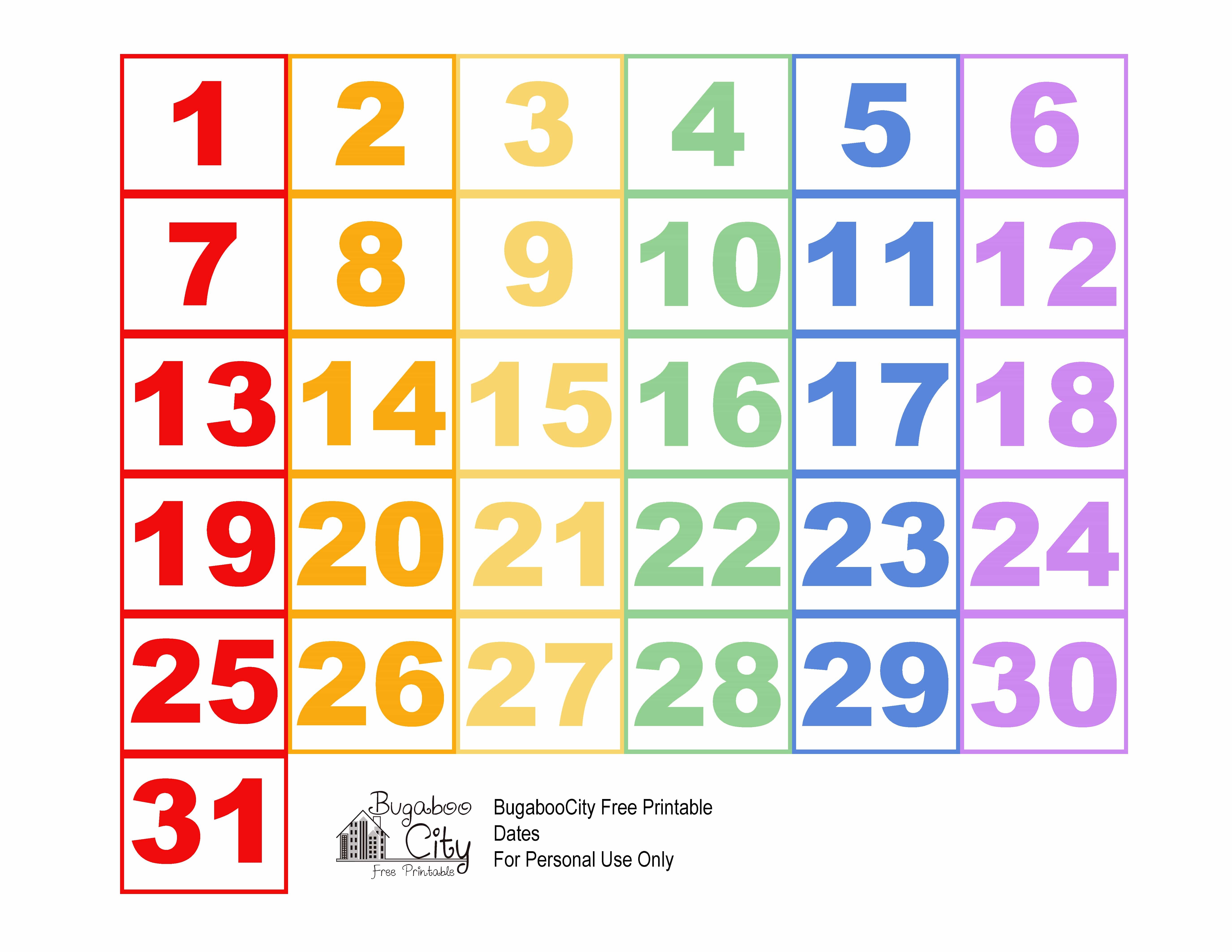 Fresh Printable Calendar Numbers Free Printable Calendar Monthly