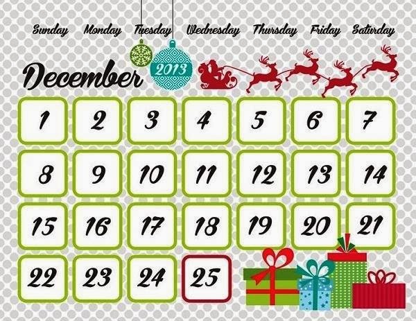 christmas 2013 countdown hd calendar for kids printable