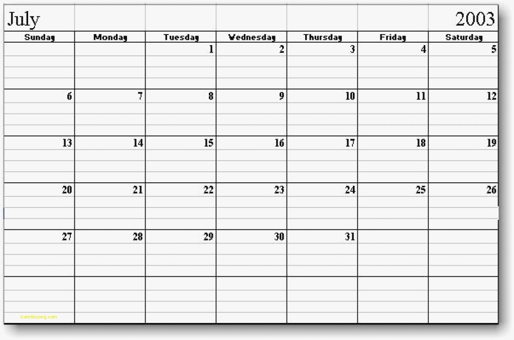 Free Printable Lined Monthly Calendars Free Calendar Template Gambaran