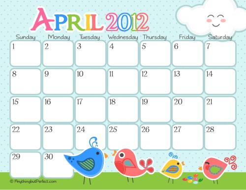 2012 printable calendars free printable
