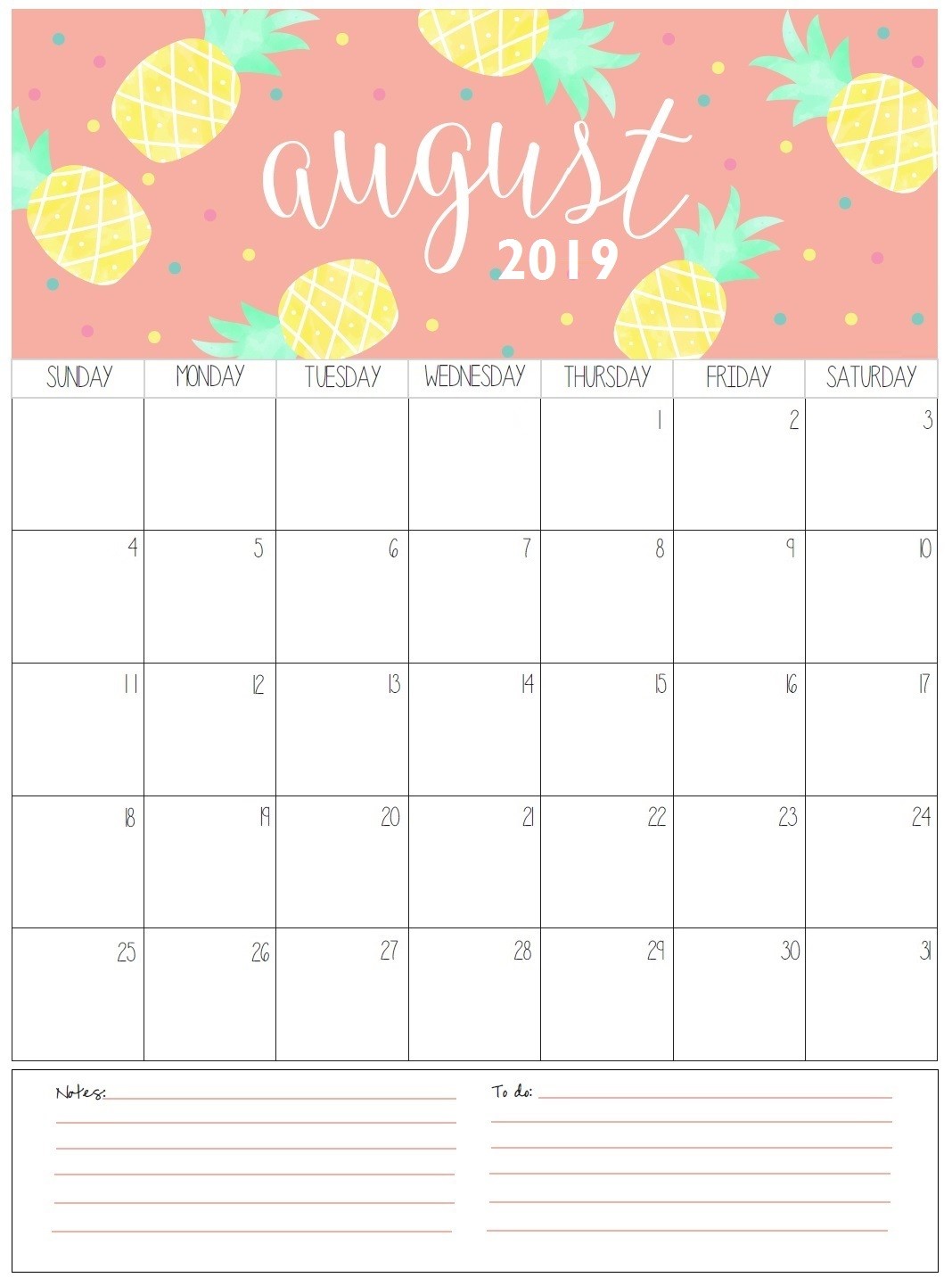 Printable Monthly Calendars 2019 Monthly Printable Calendar 2019