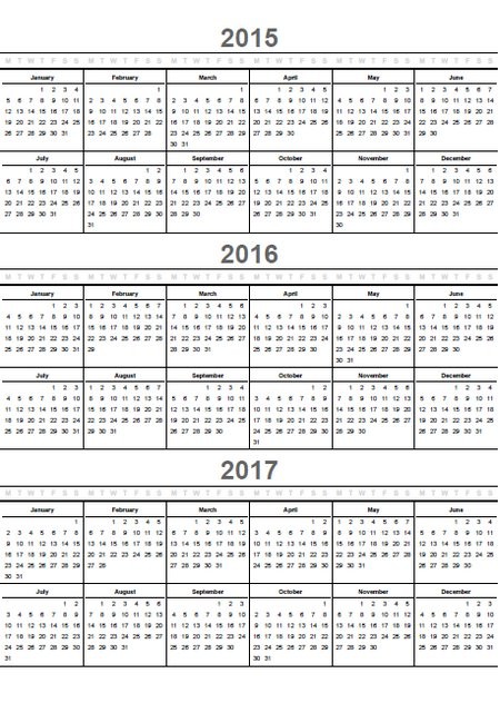 printable calendar 2016