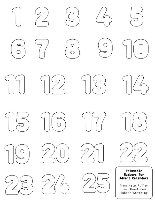 post advent calendar number printables