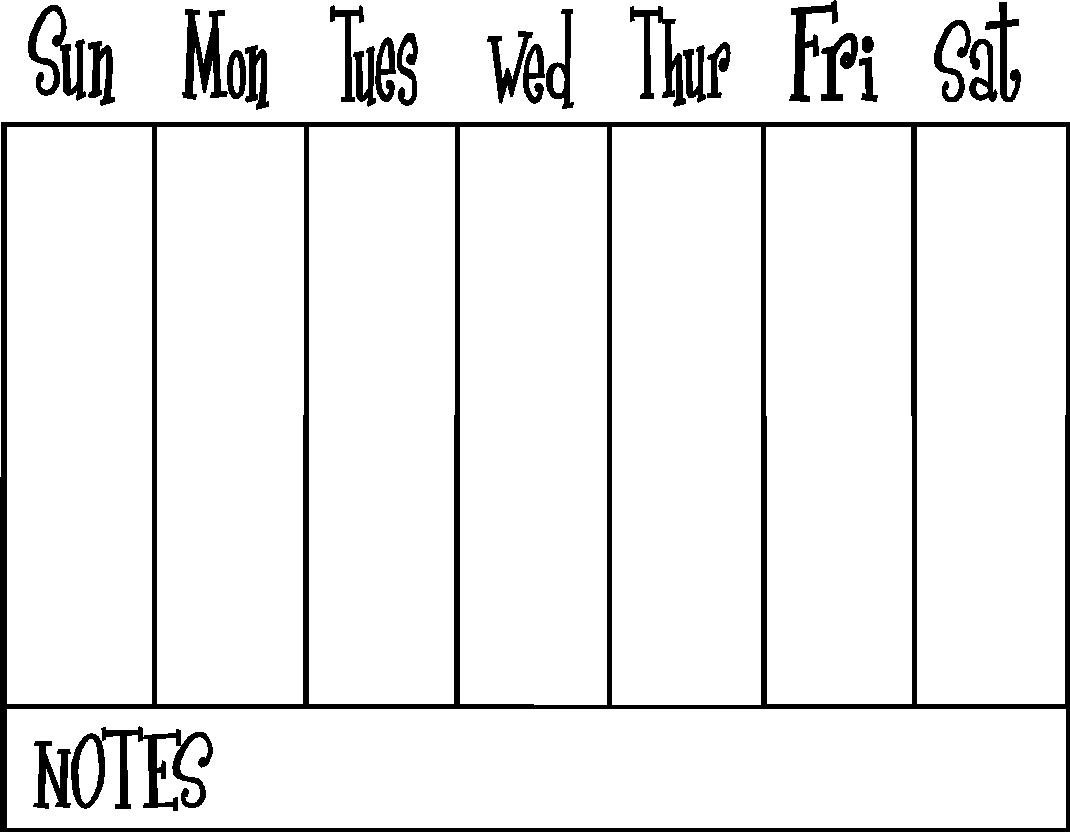 Unique Printable One Week Calendar | Free Printable ...