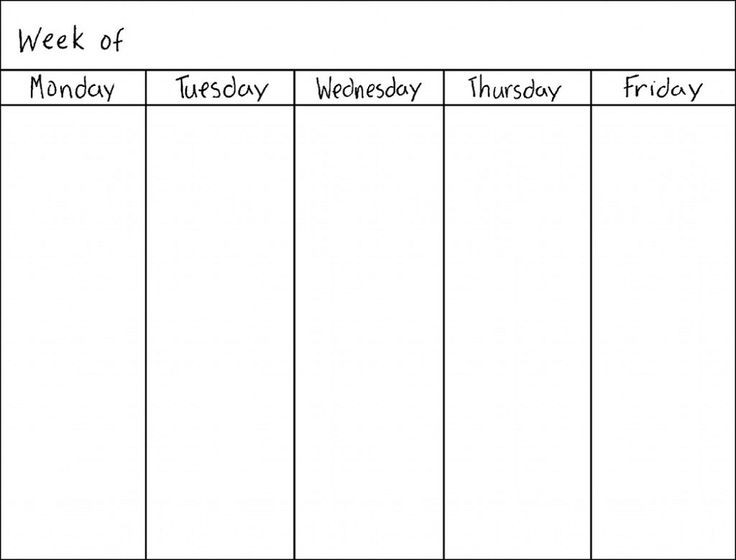 Printable One Week Calendar Template Printable Templates