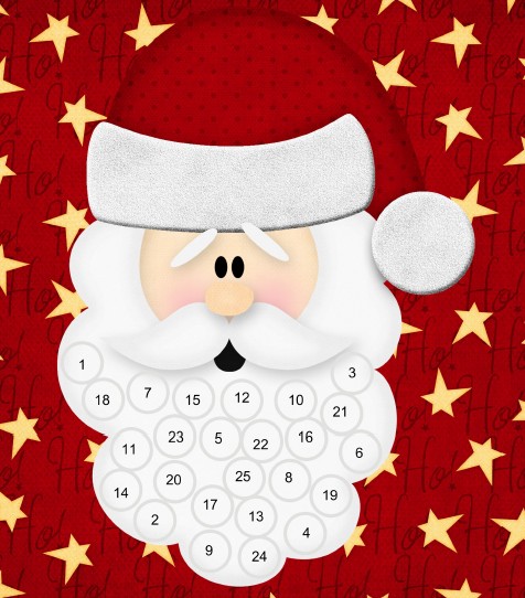 Printable Santa Advent Calendar Search Results for “free Printable Santa Beard Countdown