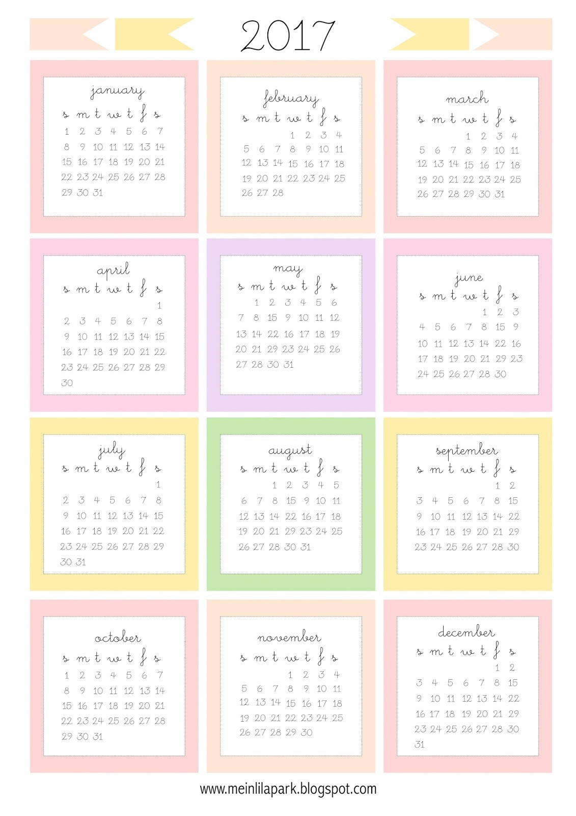 Printable Small Calendar Free Printable 2017 Mini Calendar Cards Bullet Journal