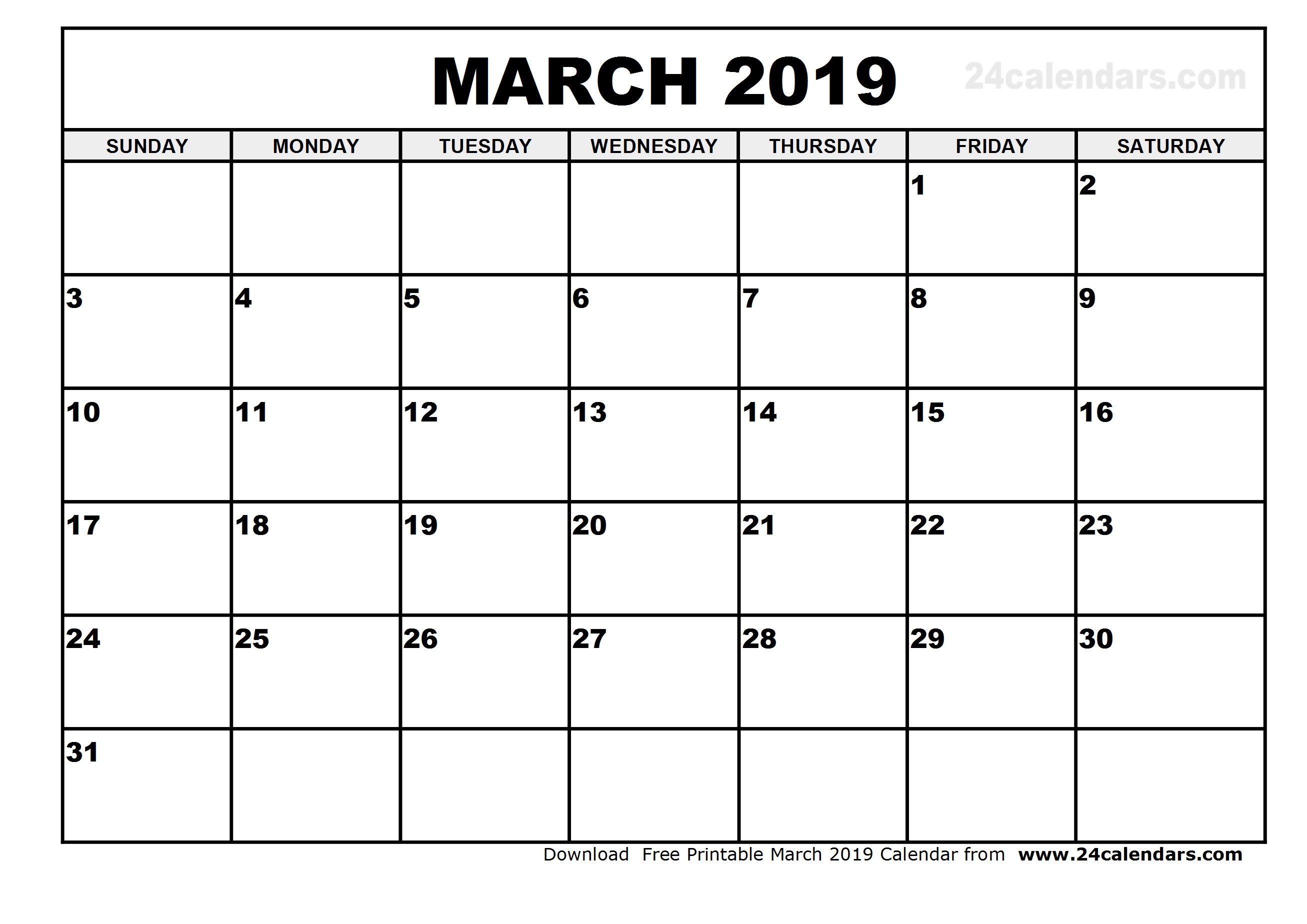 march 2019 printable calendar 885