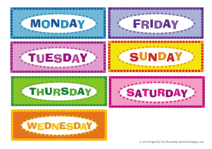 Days Of the Week Calendar Printables 8 Best Of Printable Flashcards Days the Week