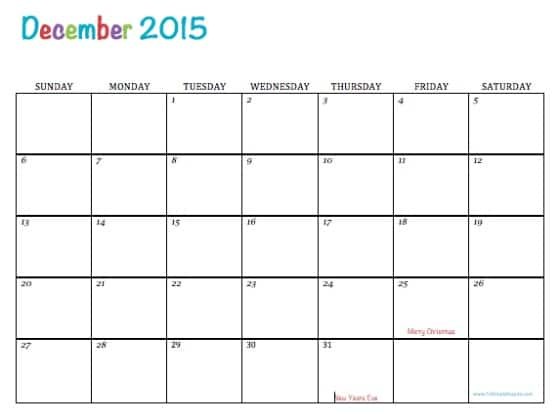 editable printable calendar 2015