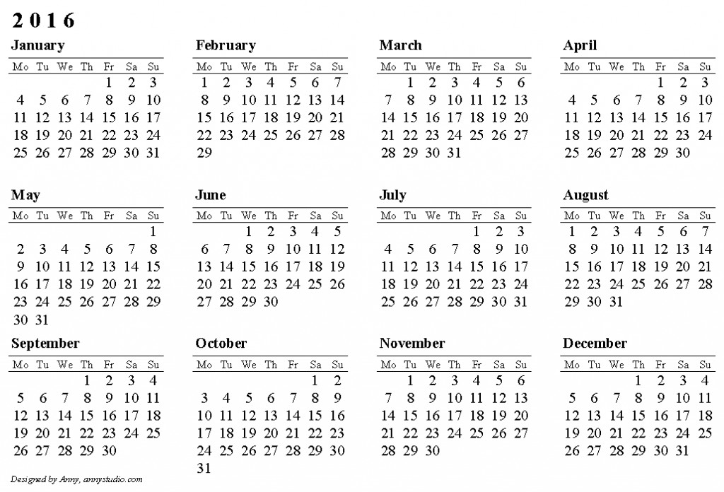 Free Printable Calendar Pdf Free Printable Calendars 2016