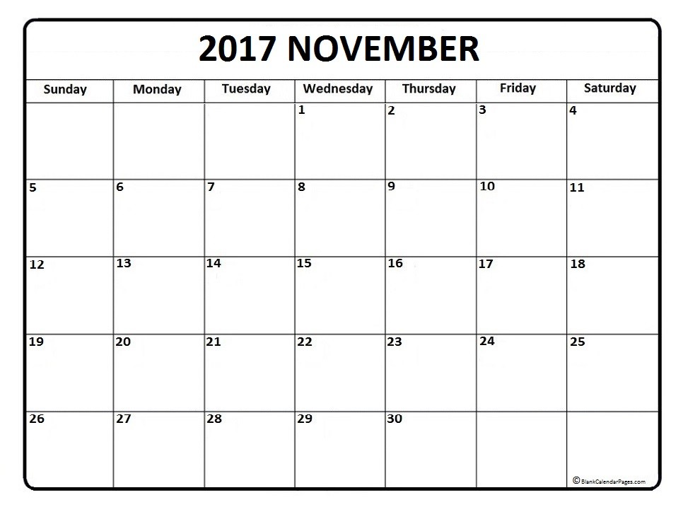 CAL=November 2017 calendar