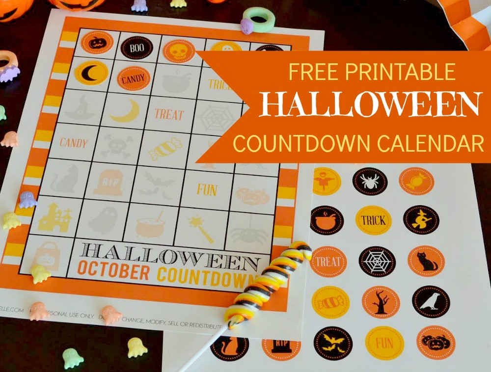 halloween countdown calendar free printable