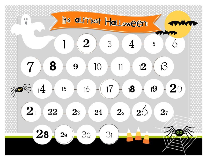 halloween countdown printable