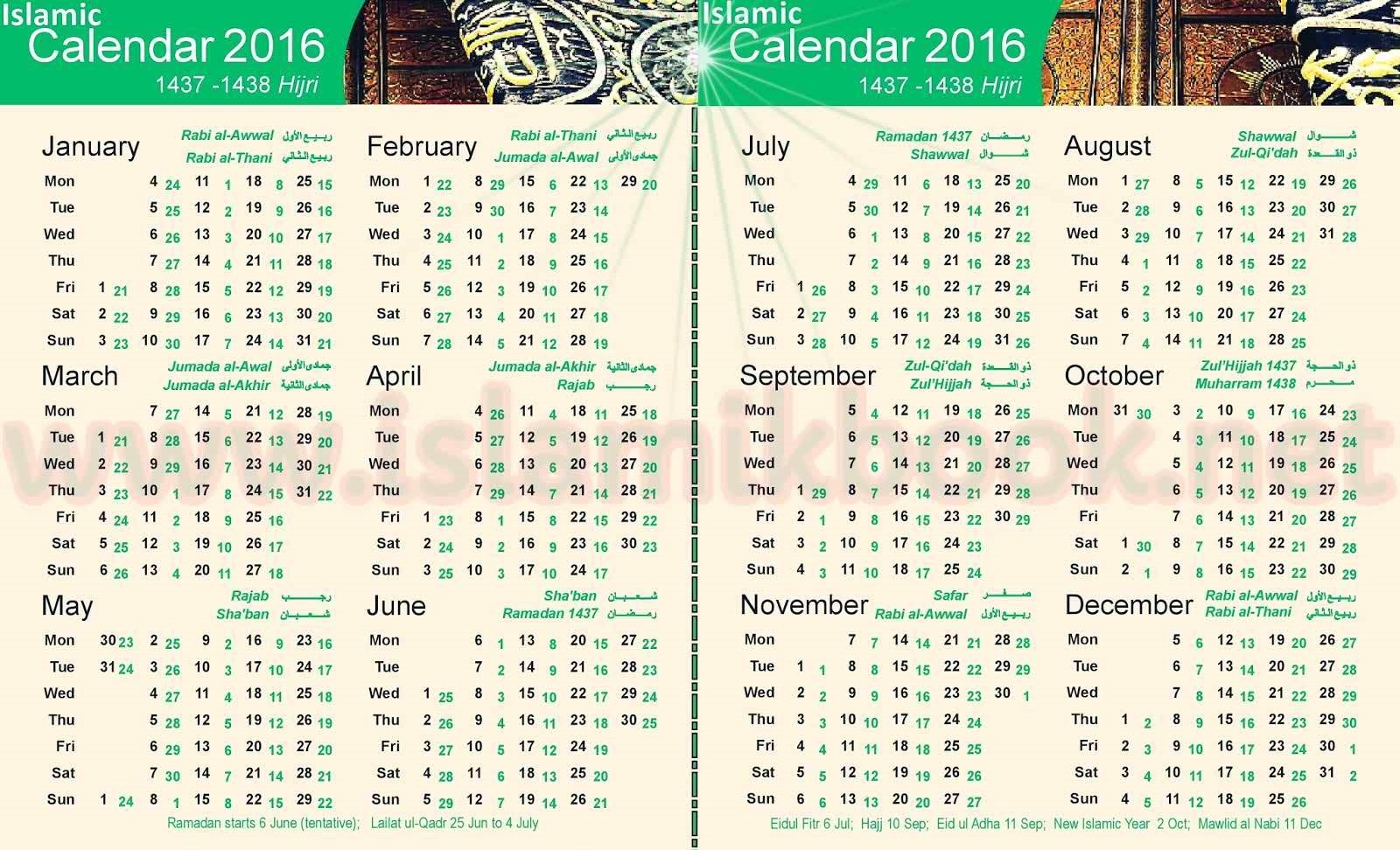 hijri calendar 2018 1129