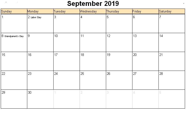 september 2019 calendar with holidays 1939