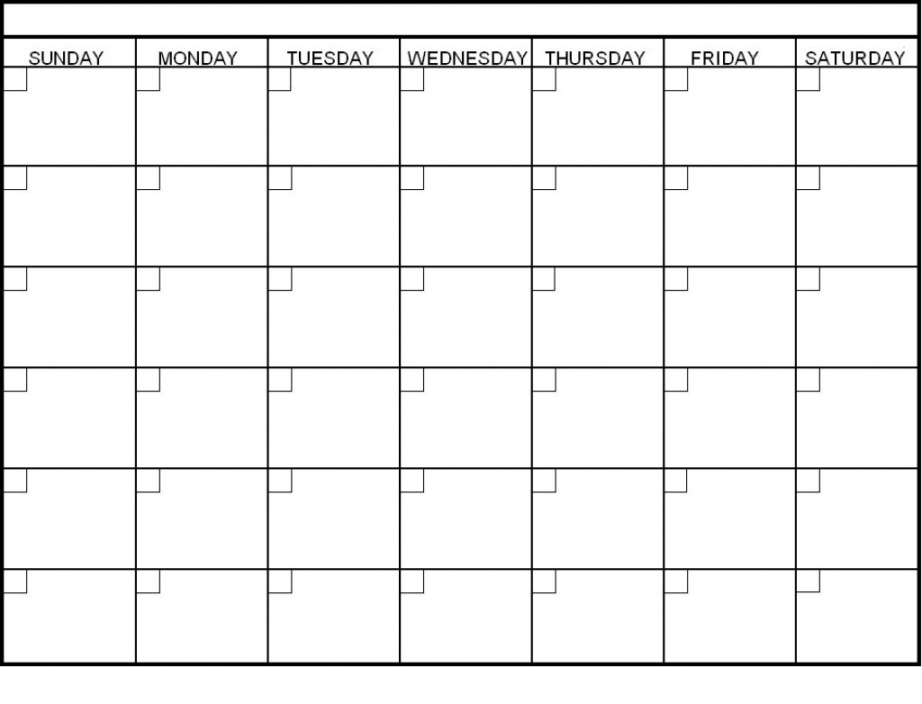 6 week printable calendar