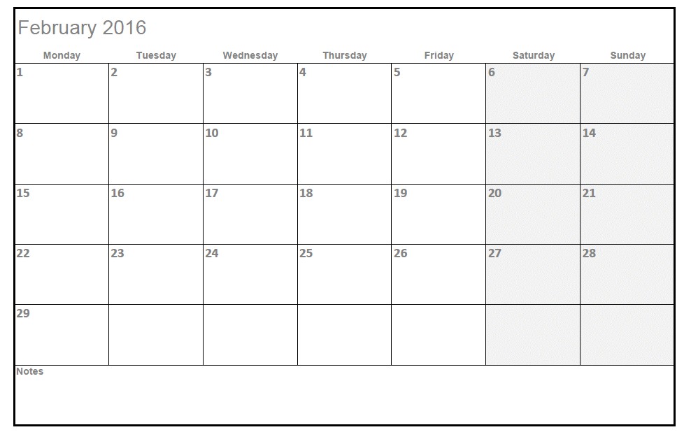 Word Photo Calendar Template 2017