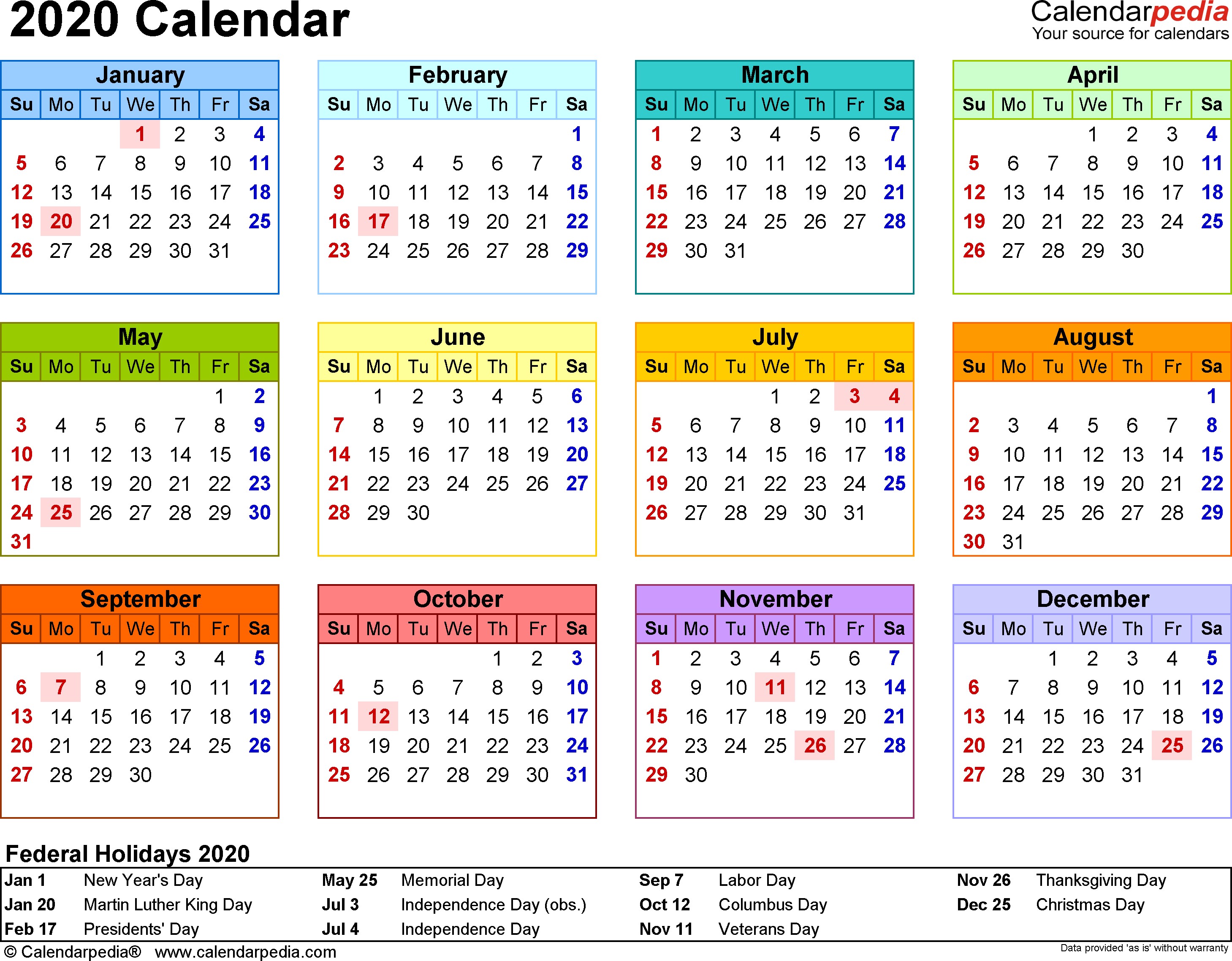 2020 calendar pdf templates