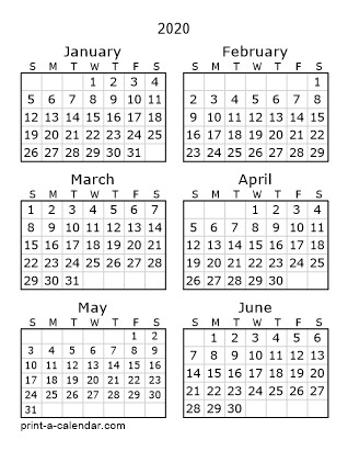 Free Monthly Printable Calendar 2020 Download 2020 Printable Calendars