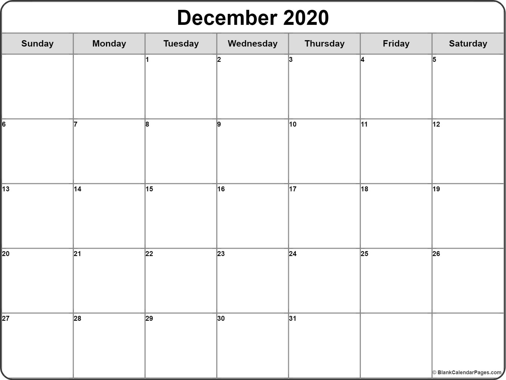 CAL=December 2020 calendar