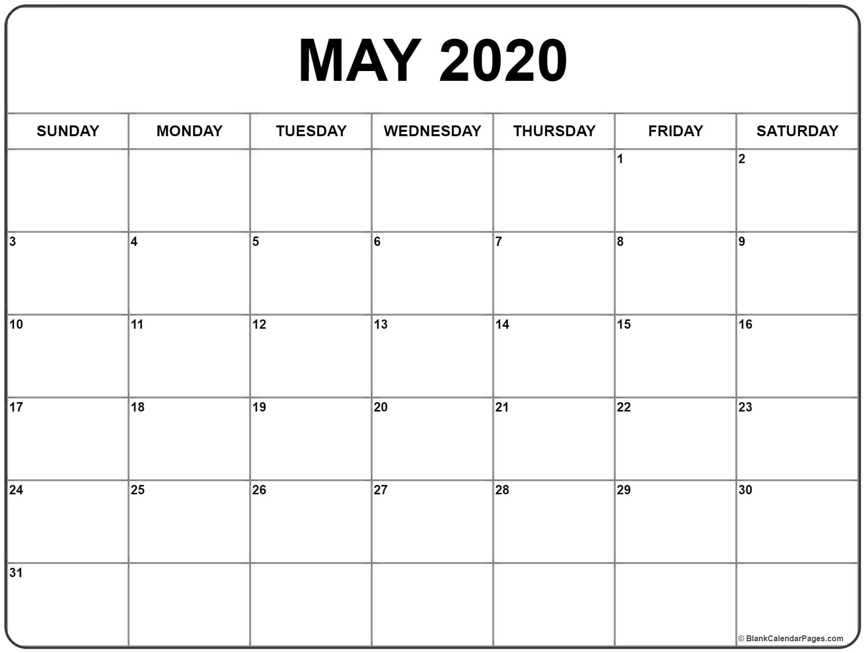CAL=May 2020 calendar