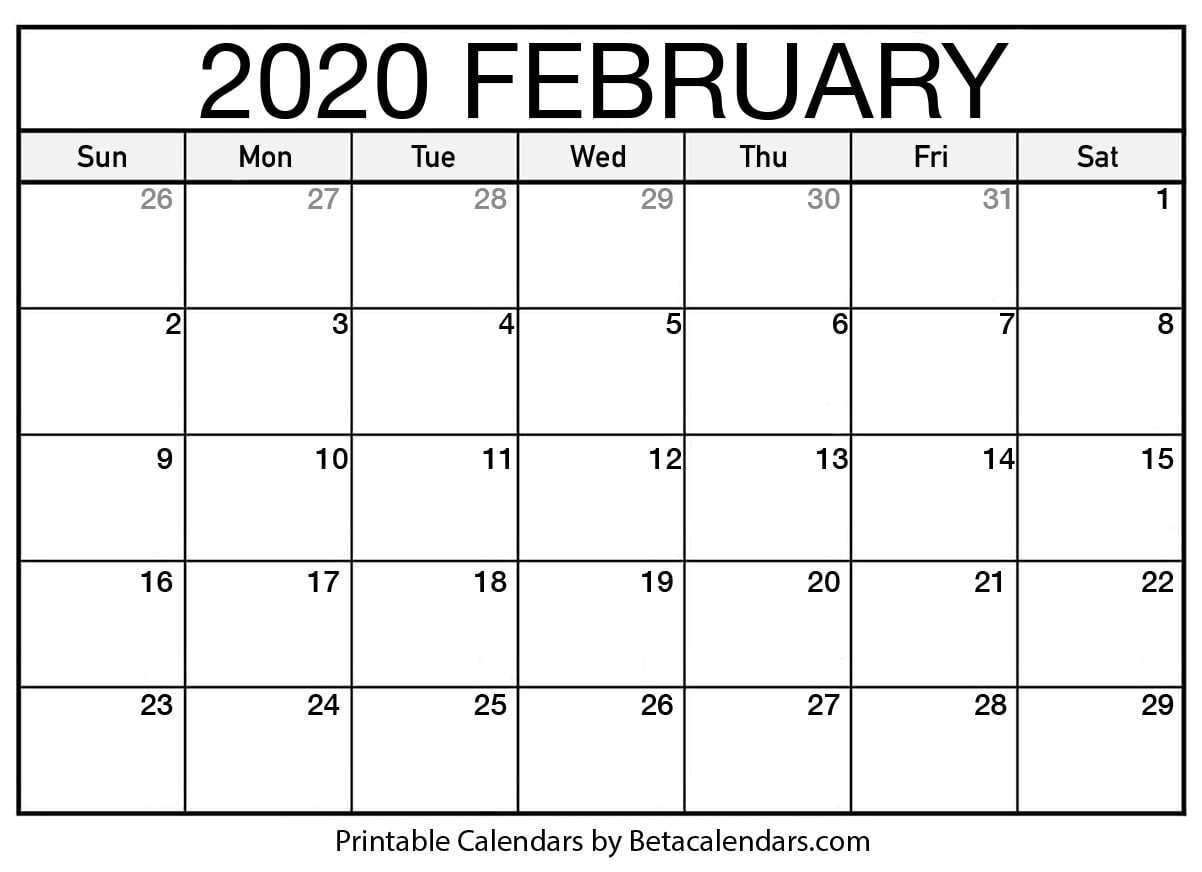 february calendar