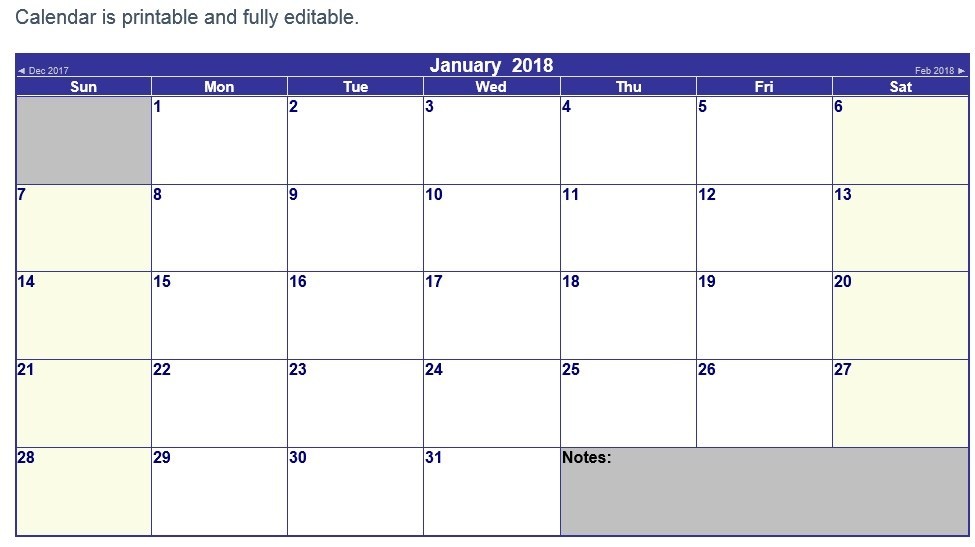 Wincalendar Printable Calendar 10 Free Sample Printable Calendar Templates for 2018