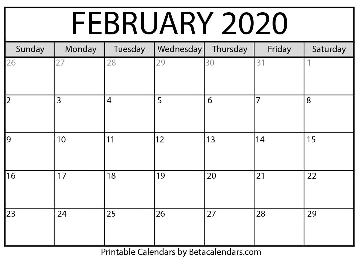 february calendar