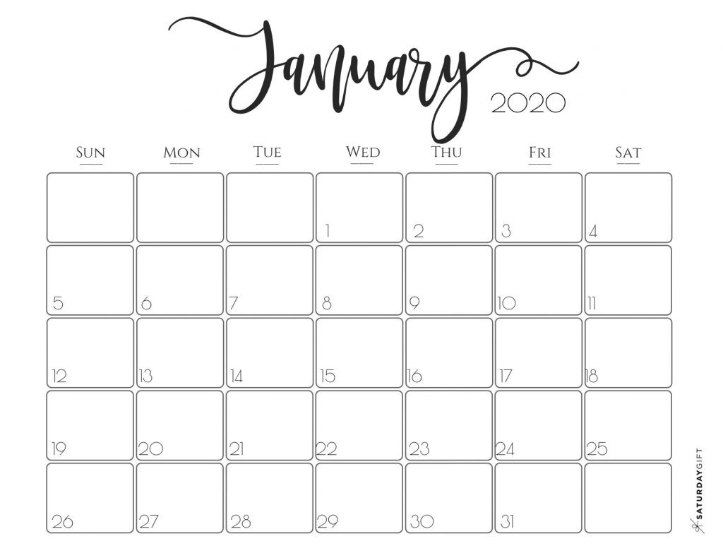 January 2020 Calendar Printable Elegant 2020 Calendar Free Printables