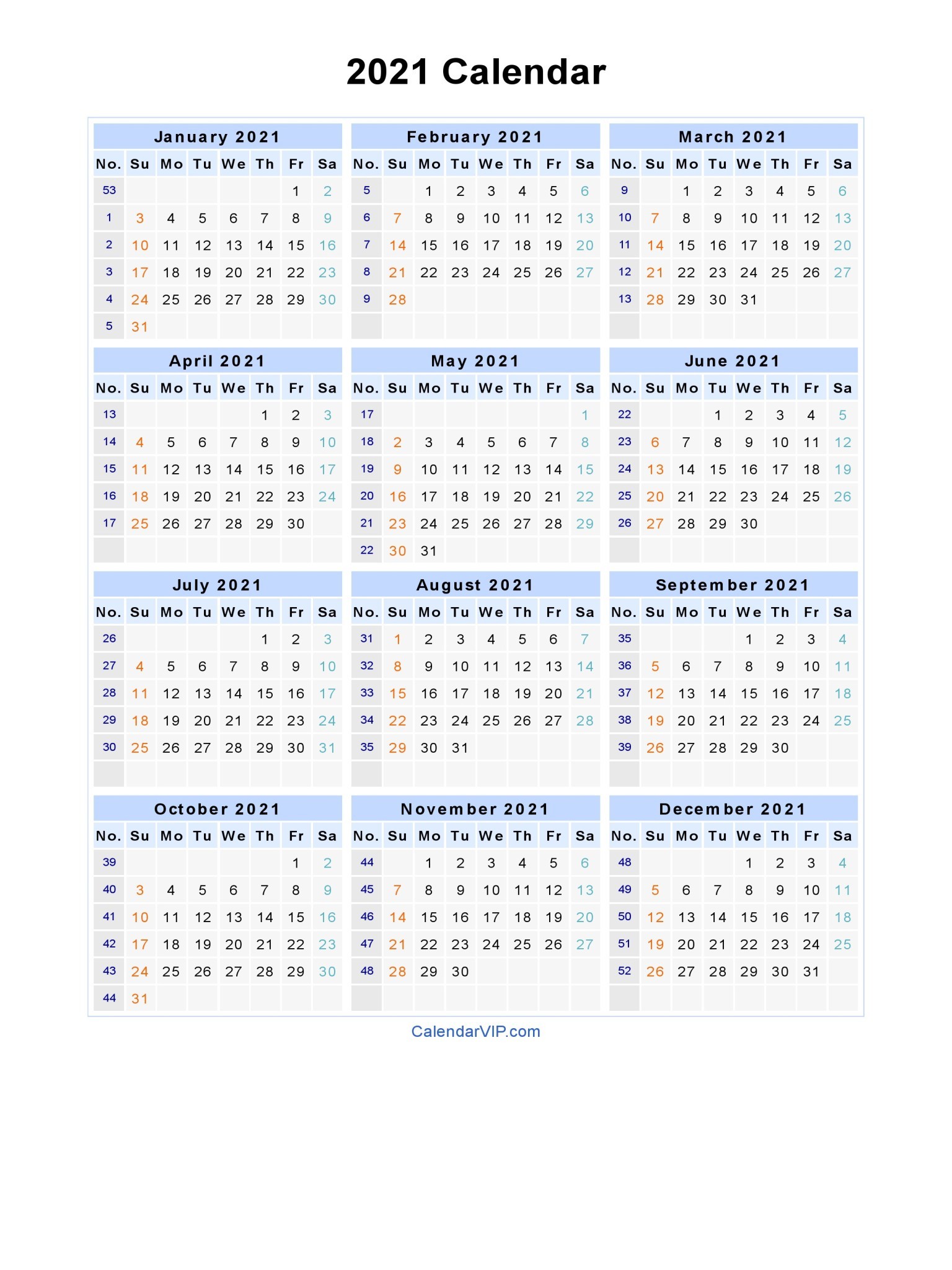 2021 Calendar with Week Numbers Excel Full 2021 Calendar with Week Numbers Excel Full