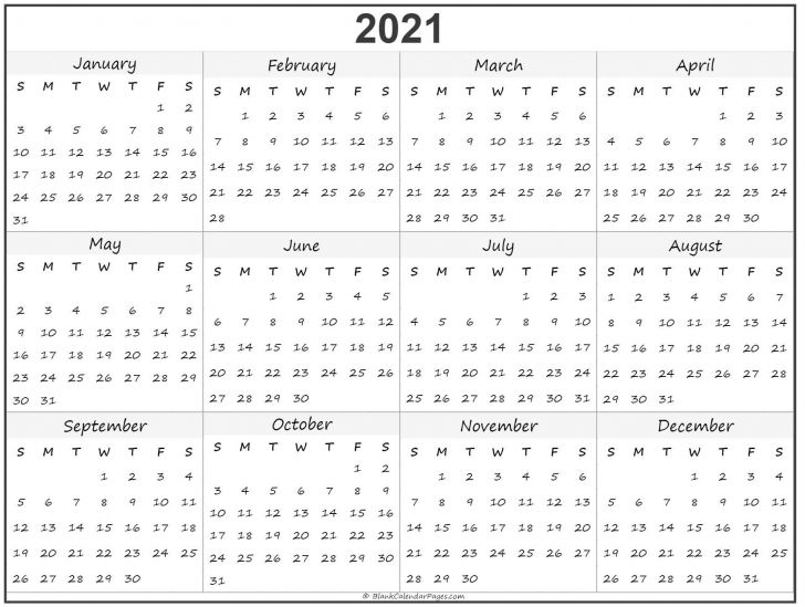 Calendar To Print 2021 Free All Months Free Printable Calendar
