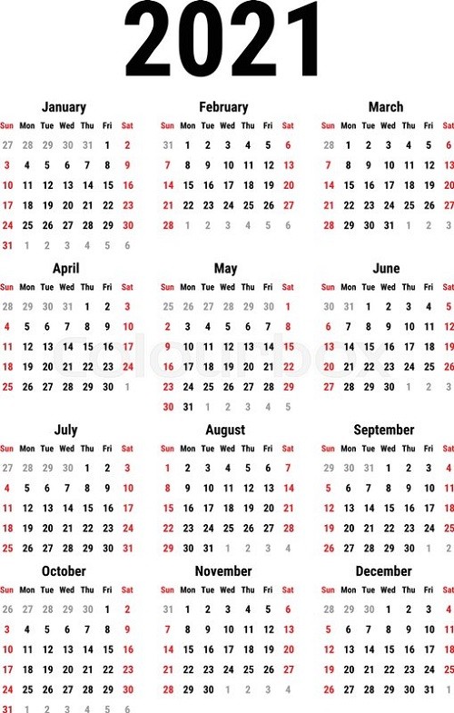 Free Printable Calendar Templates 2021 Yearly | Free Printable Calendar ...