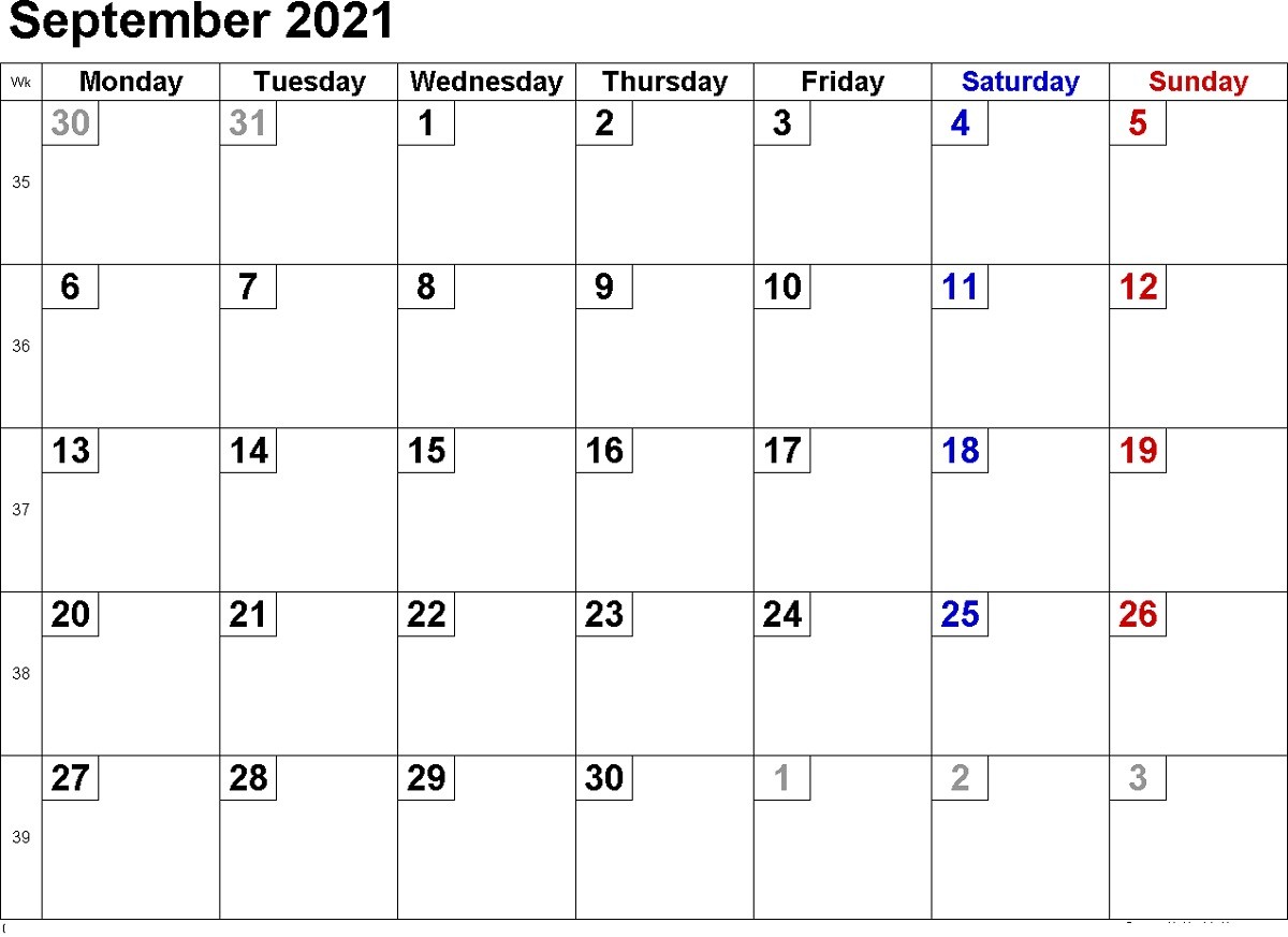 Microsoft Word Calendar Template 2021 Monthly | Free ...