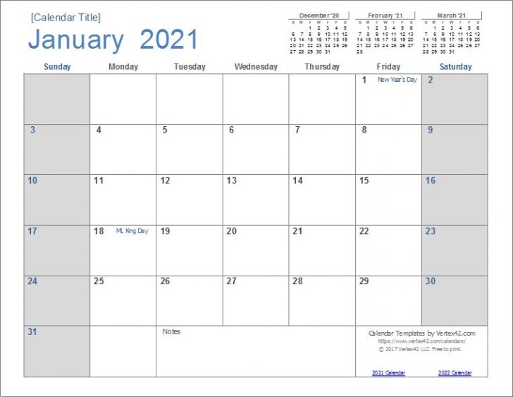 Printable Monthly Calendar 2021 Big Font Free Usage | Free ...