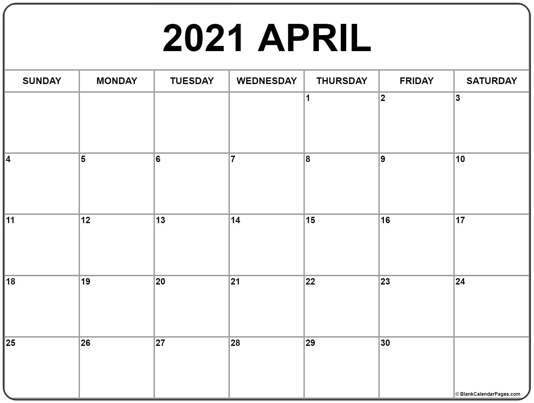 CAL=April 2021 calendar
