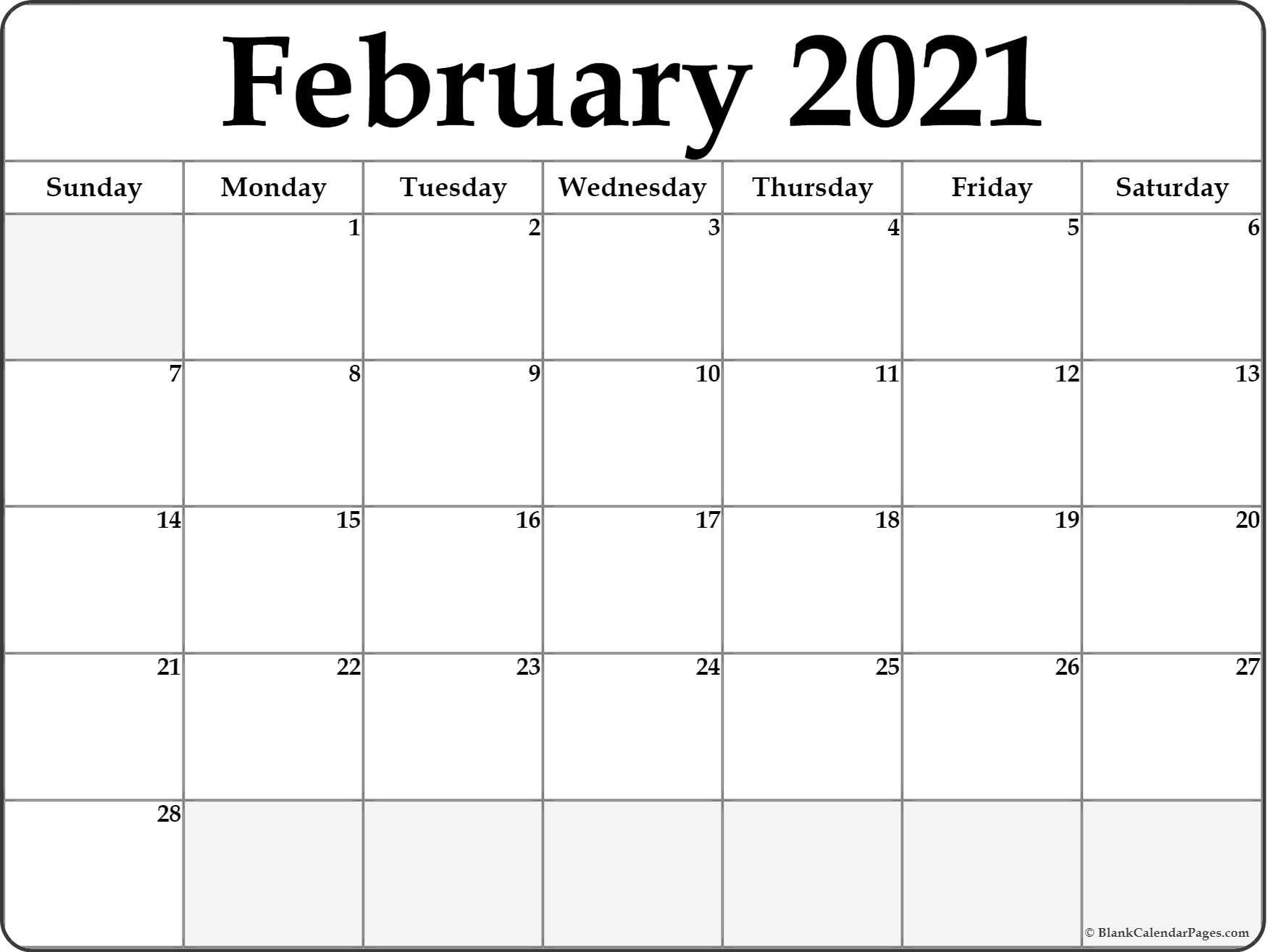 Calendar February 2021 Editable Planner | Free Printable ...