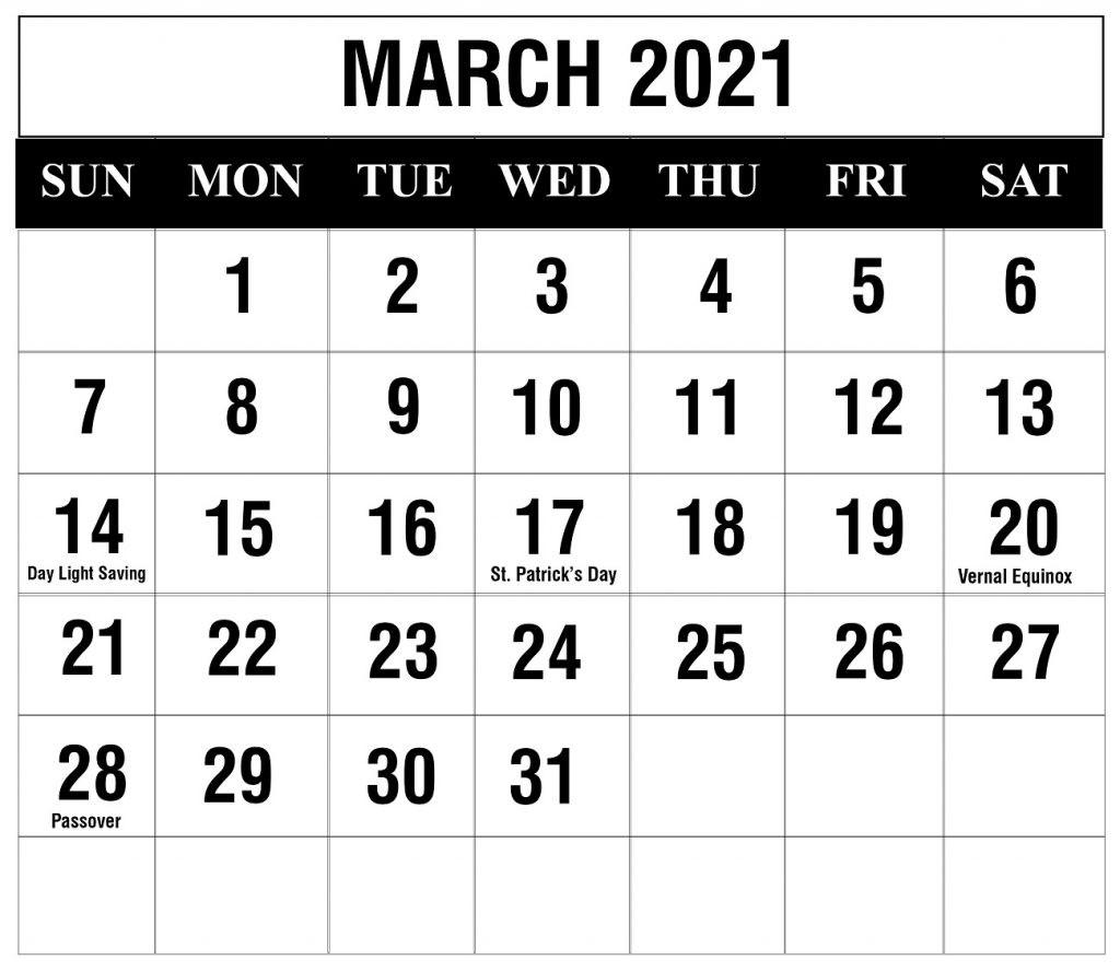 Printable Calendar 2021 February March April Free March 2021 Printable Calendar Template In Pdf Excel