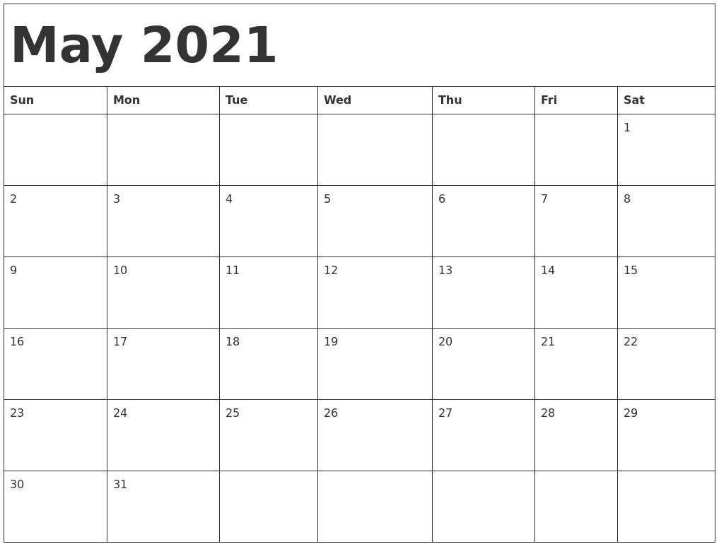 may 2021 calendar template