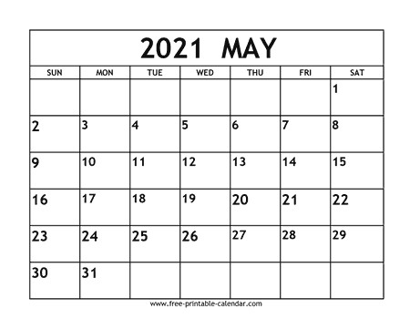Blank May 2021 Calendar May 2021 Calendar Template Free Printable Calendar