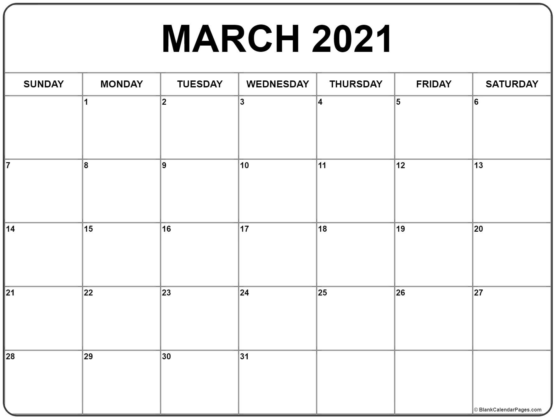 CAL=March 2021 calendar