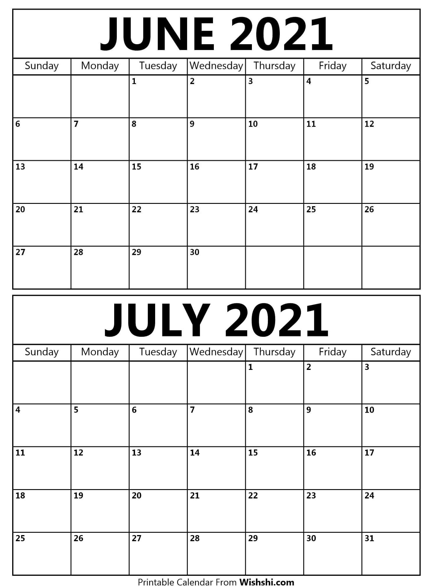 june july 2021 calendar