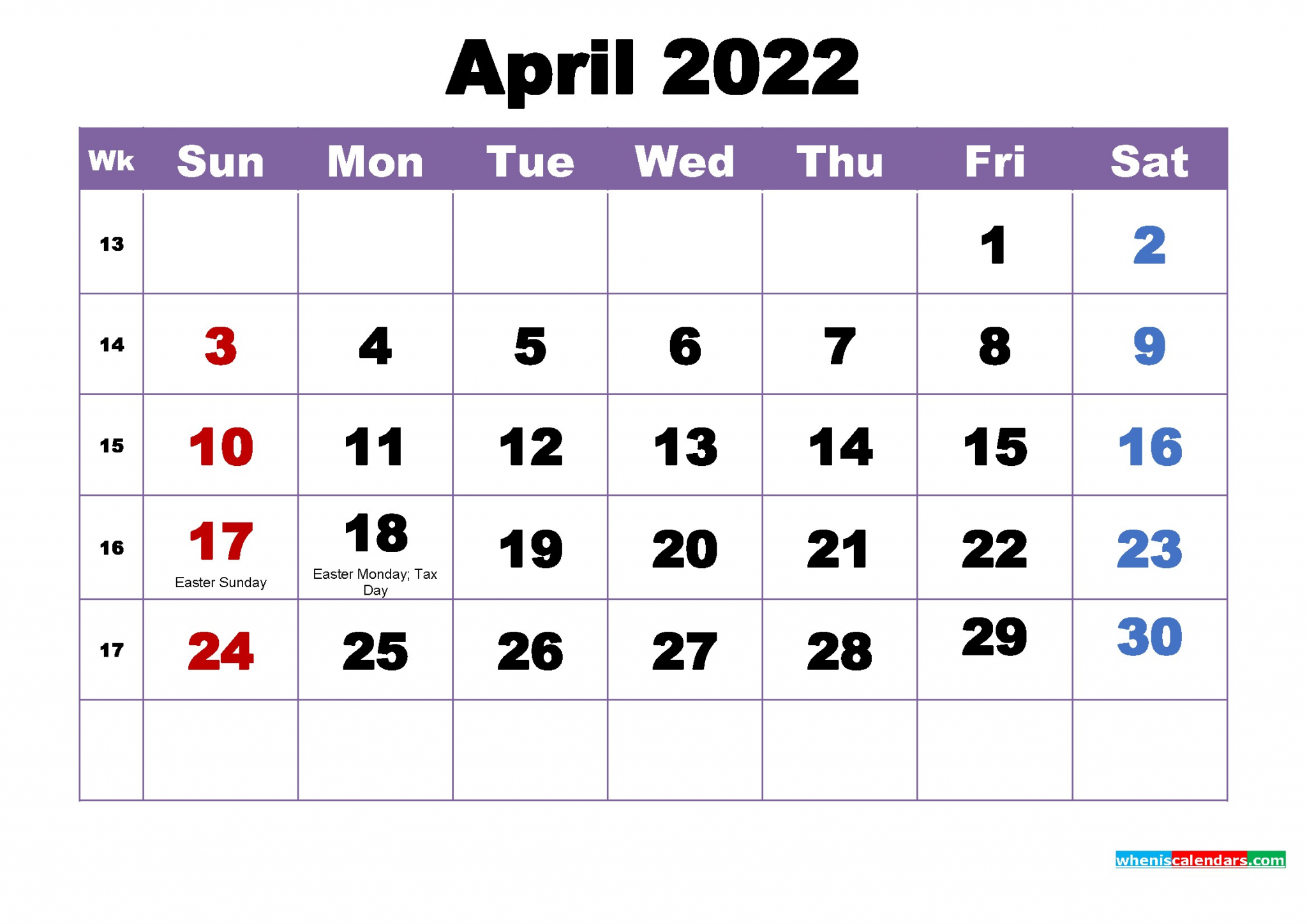 desktop april 2022 monthly calendar printable holidays arialblk 5 dsk22m52