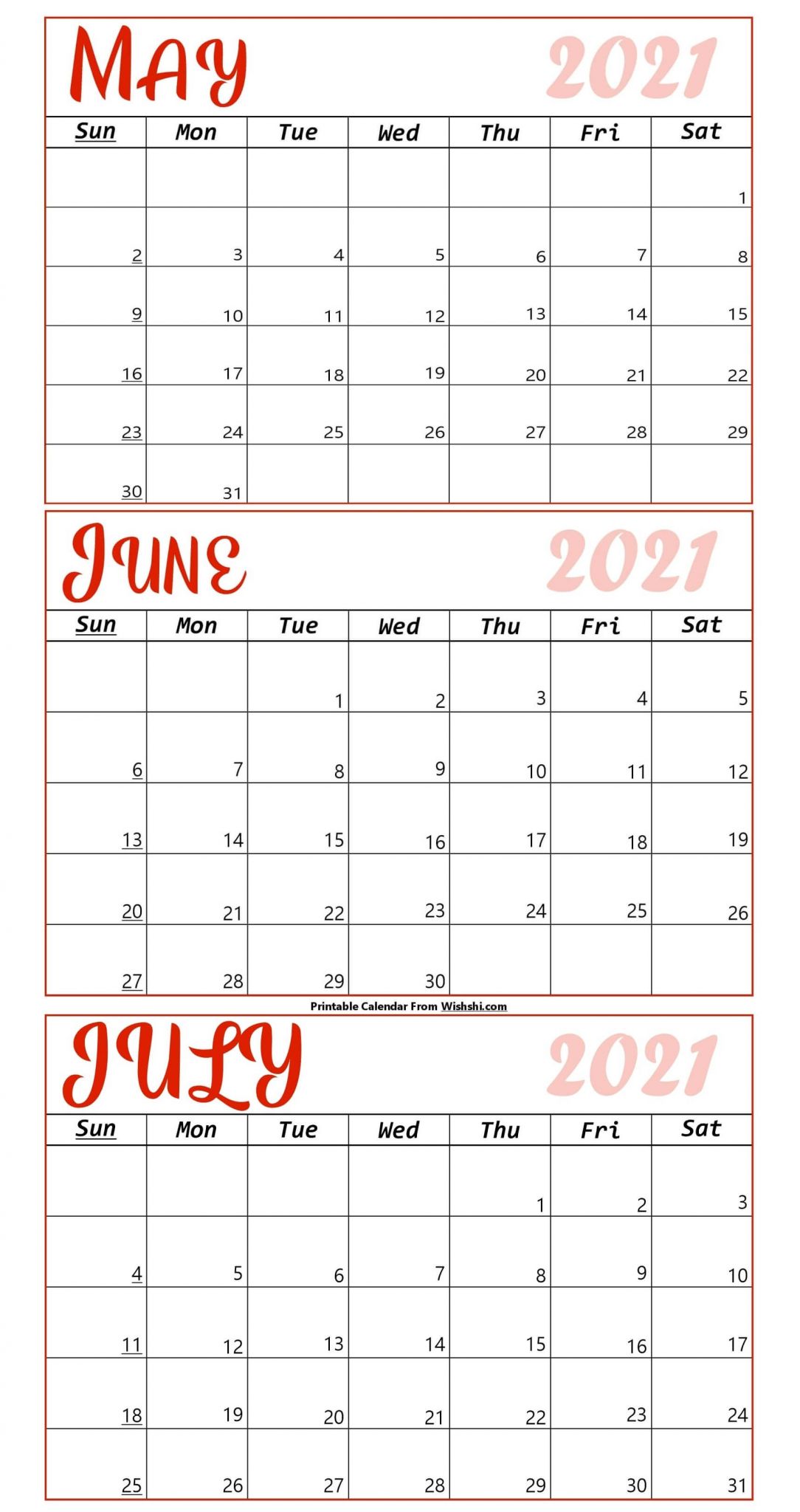 may to july 2021 calendar